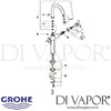 Grohe Atrio Classic Basin Mixer Crosshead XL-Size Spares